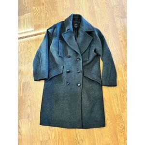 MNG Mango Double Breasted Italian Wool Peacoat Workwear Professional Small